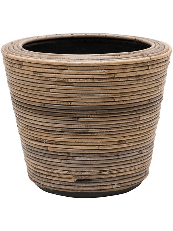 Van der Leeden Pflanzkübel Drypot Rattan Stripe