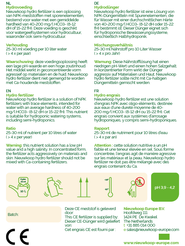 Nieuwkoop Europe Erd- und Hydrokulturdünger