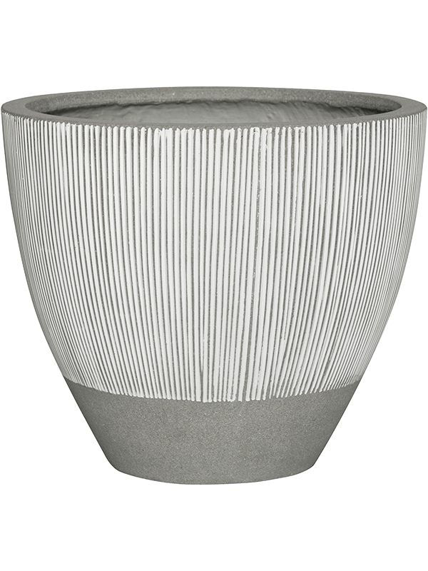 Pottery Pots  Pflanzkübel Ridged Jesslyn White Stripe