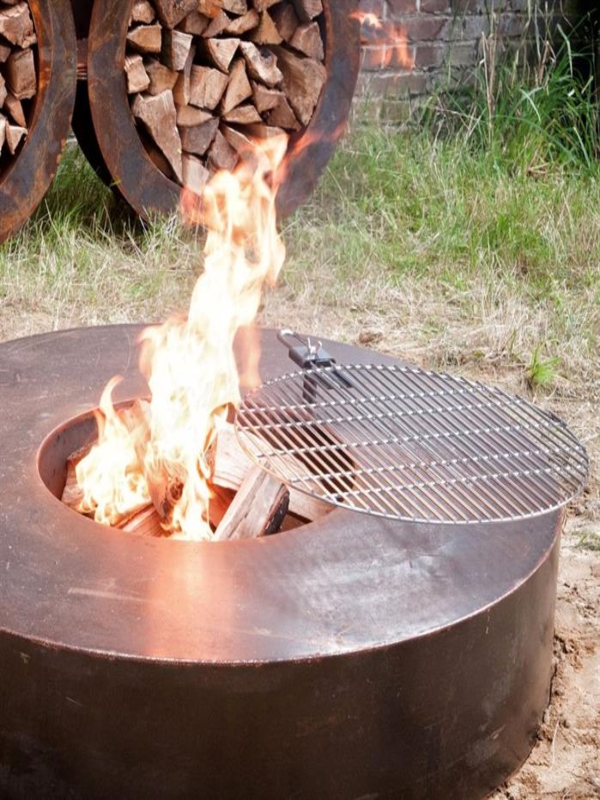 ADEZZ Feuertisch Cortenstahl rund