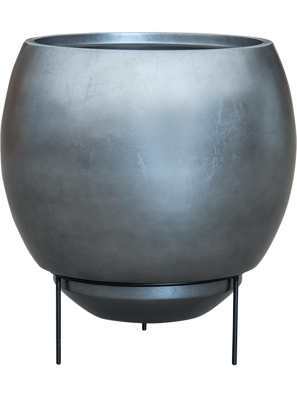 BAQ Pflanzkübel Metallic Silver Leaf Globe Elevated matt