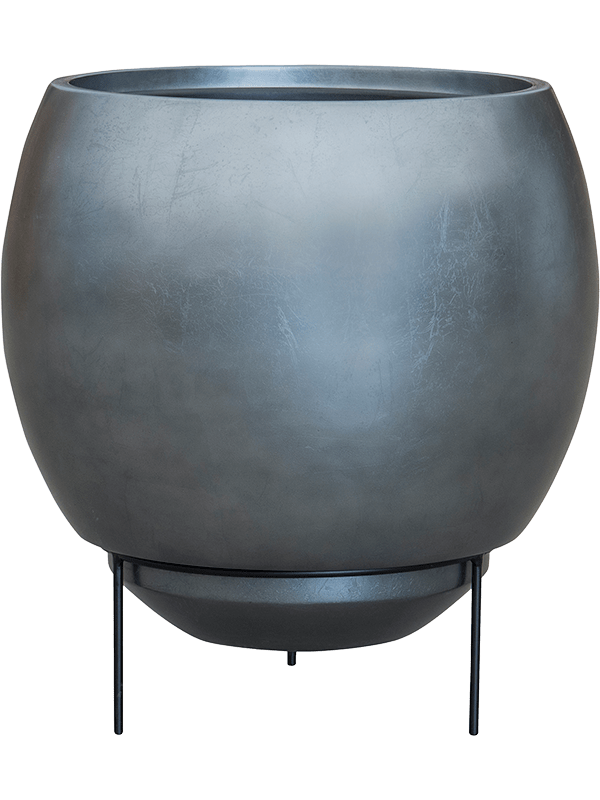BAQ Pflanzkübel Metallic Silver Leaf Globe Elevated matt